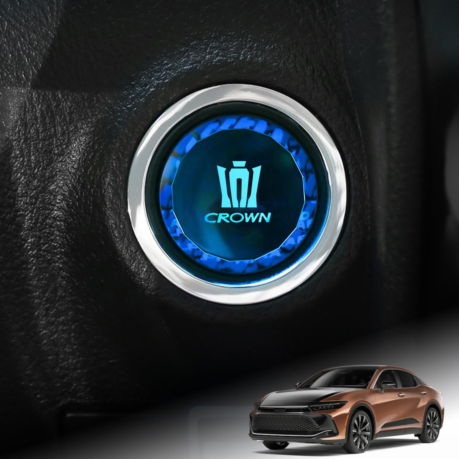 

Kurtz Крышка кнопки запуска двигателя для Toyota Crown 30 серии, Аксессуар для интерьера, Материал ABS, Дизайн в стиле кристалла, Легкая установка, 1 шт.