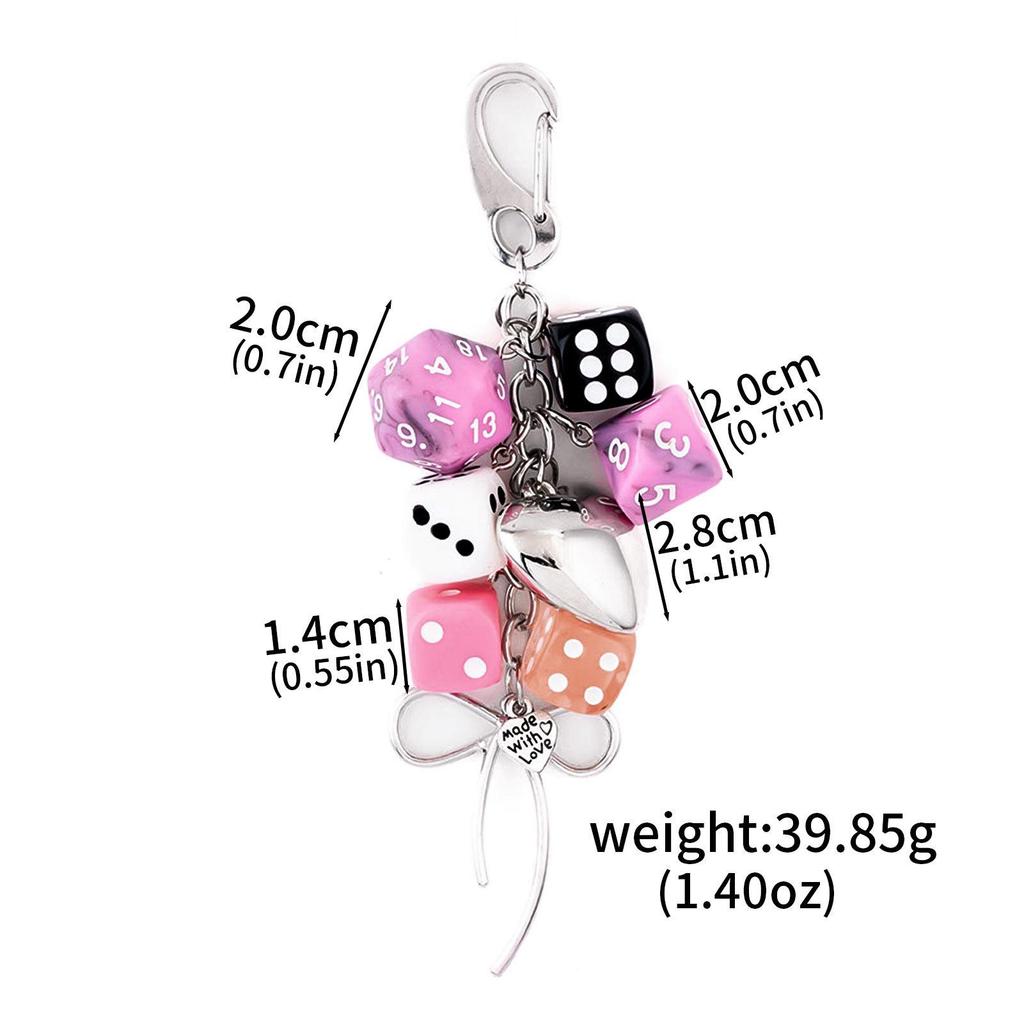 Fashionable Irregular Shape Dice Billiard Bag Pendant Metal Keychain - Hot Selling