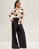 Women's Blouse Modalinda 46939 36 Beige with Polka Dots