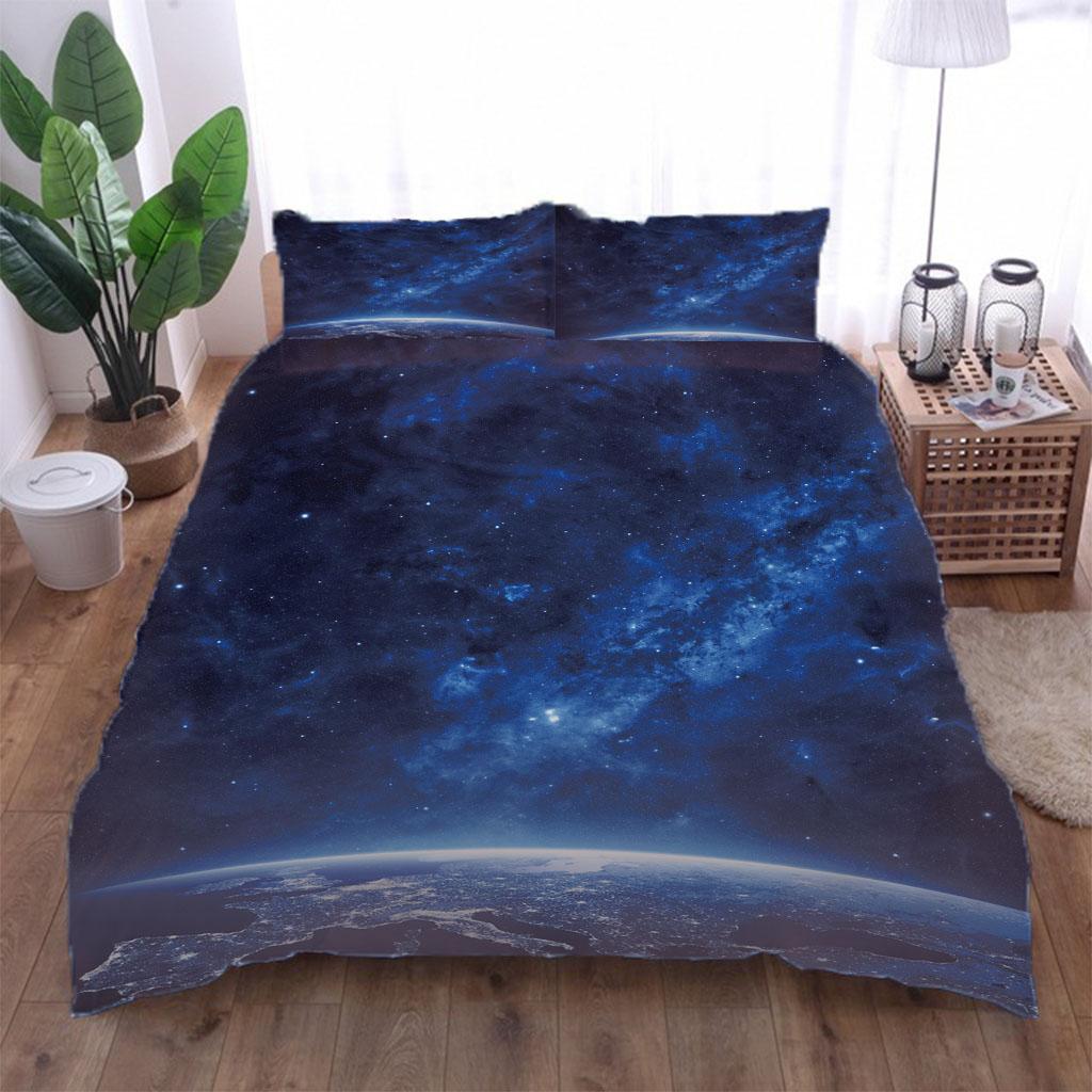 Full Queen Bed Collection 3D Sky Planet Quilt Cover Comforter Cover 3 Pieces Pattern Duvet Cover Collection Bedding For Aldult Kids Bed Collection