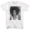 Whitney Houston Foto B/N Bellissimo Busto Maglietta Uomo Merch Musica Pop R&B