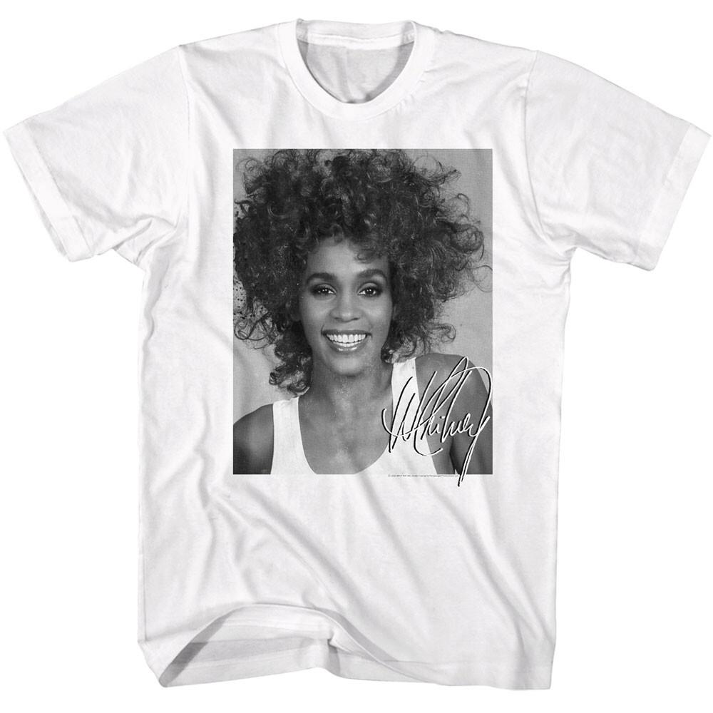 Whitney Houston BW Beautiful Bust Photo Men T Shirt R B Pop Music Merch XXXXL