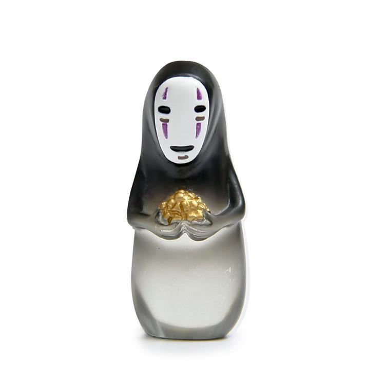 Gold Cute Cartoon No Face Man Imitation Glass Model Ornament For Decor Desktop