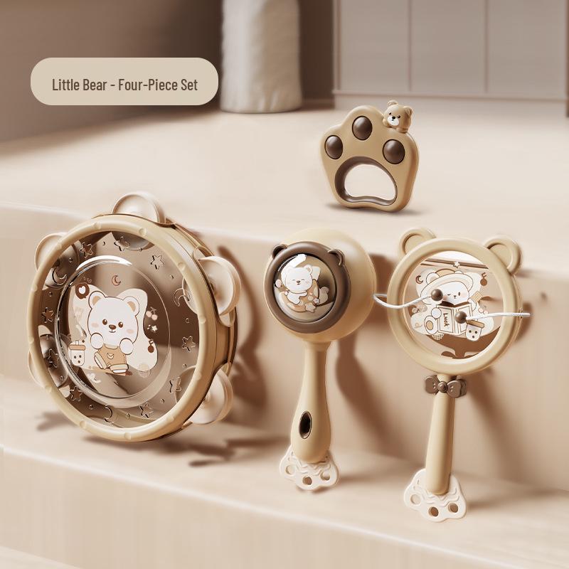Children's Soothing Percussion Set: Rattle, Drum, and Horn Toys