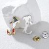 Jeshayuan Broszka Mapa Włoch z Kroplami Oleju Stal Nierdzewna Pin do Klapy Mapa Włoch Złocony Souvenir z Kraju Włoskiego Biżuteria Prezent