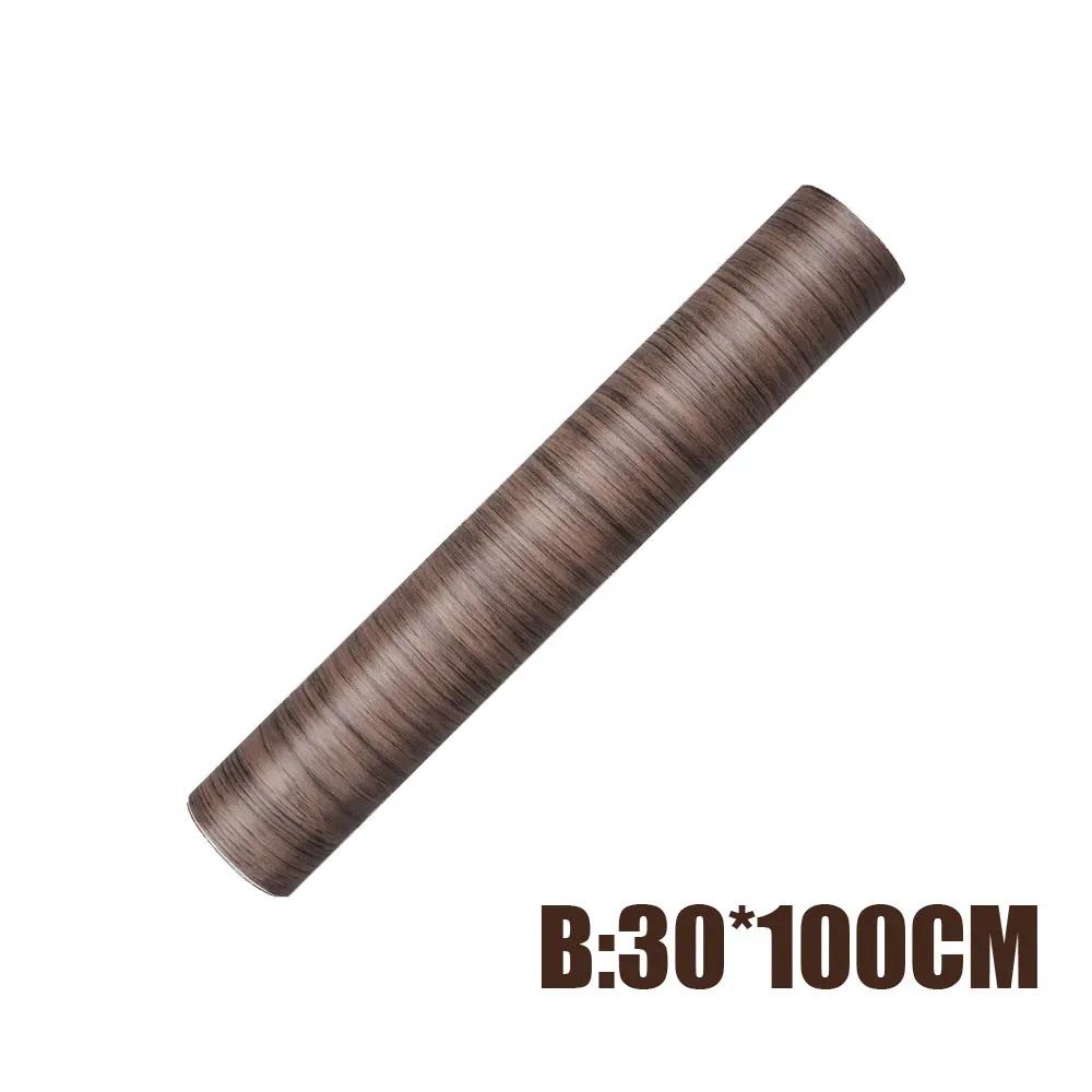 1Pc 30CM*100CM New PVC Self-adhesive Sticker Wood Grain Textured Vinyl Wrap Decal DIY Car Styling Film Car Interior Accessories