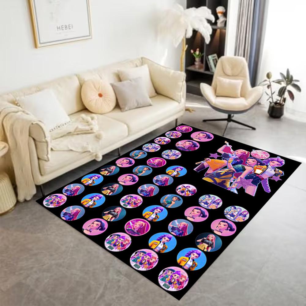 Dance Party Celebration Floor Rug Office Rug Perfect for Foyer Entryway Dining Room Outdoor Antislip Carpet Anime Office Decor Birthday/Christmas Gift