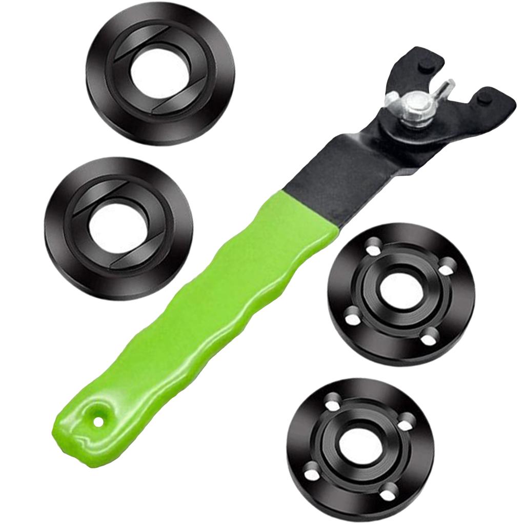 Angle Grinder Flange Wrench Set With 5/8 Thread Adjustable Spanner Wrench Steel Tools For Grinding Disc Replacement