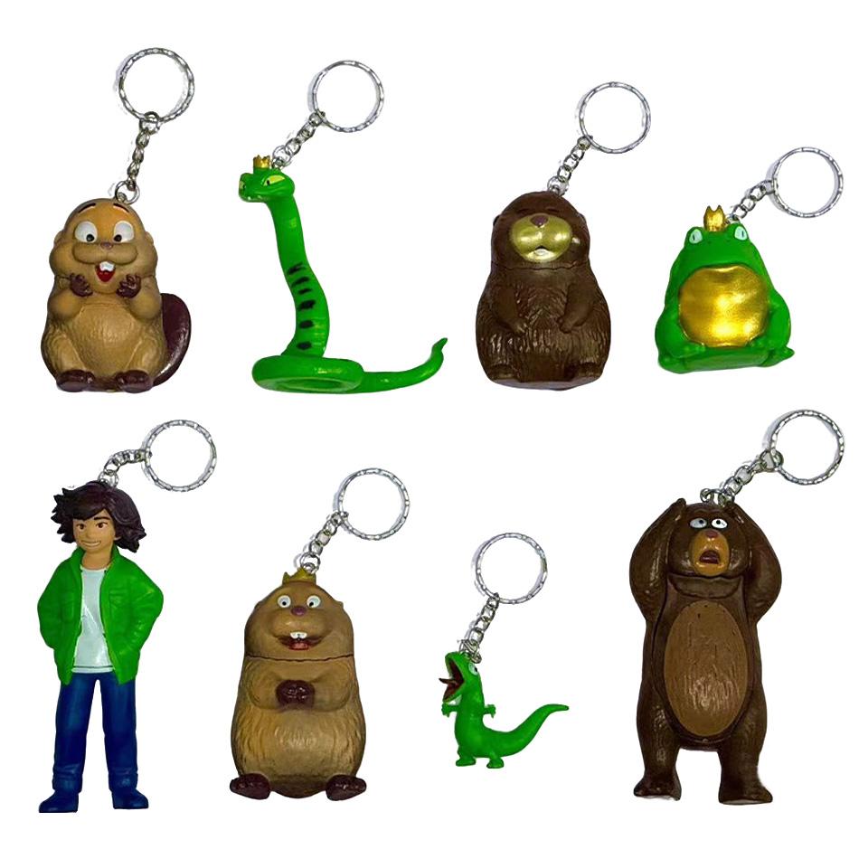 8pcs/set  Hoppers Movie Action Figures, Mabel & King George Beave Collectible Toys, Cartoon Character Dolls for Kids Gift