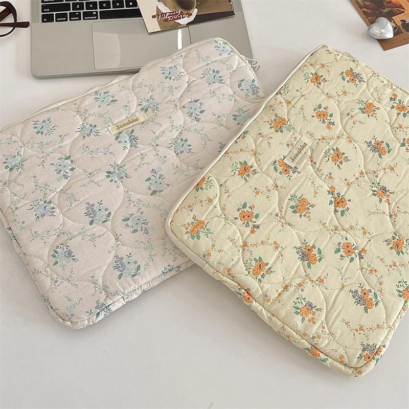 Cute Embroidery Bow Or Floral Graphic Laptop Bag Tablet Sleeve Case 11 13.3 14 15.6 Inch For Tablet Pc Laptop