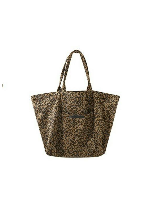 

Женская большая парусиновая сумка через плечо с леопардовым принтом SUNONEONE, универсальная сумка кроссбоди в стиле casual цветной печати леопарда