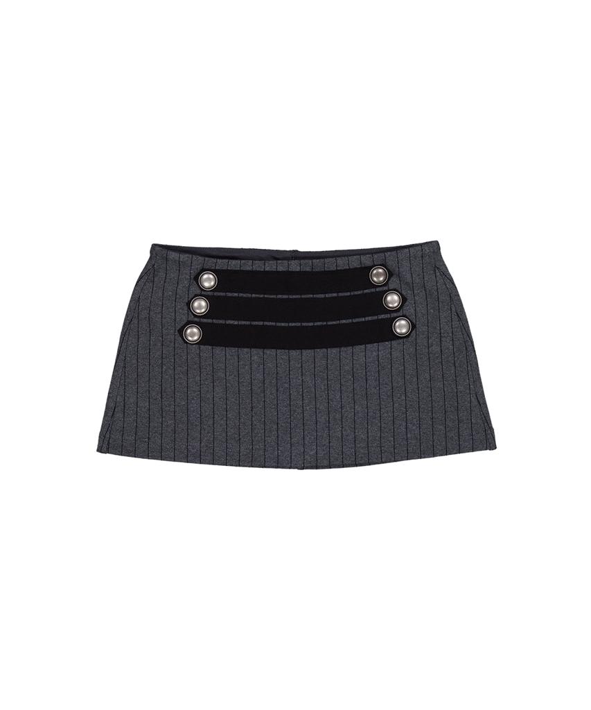 Setup Exe Stripe Napoleon Skirt Pants / Charcoal