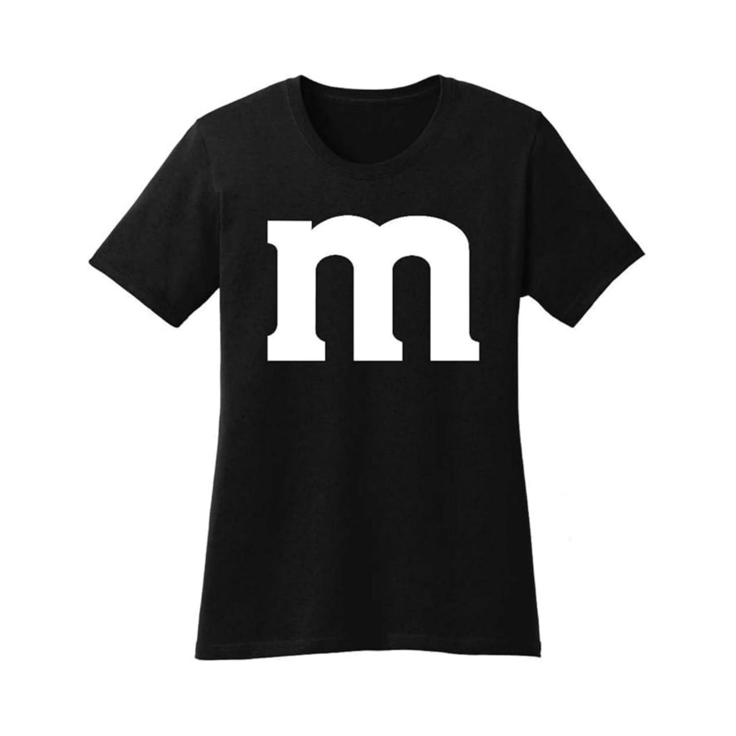 M Halloween Women s T-Shirt  Funny Letter M Alphabet Group Costume Party Contest Cosplay Accessory Sleeve Fall Tee Top 01232 S