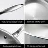 Frying Pan 304 Stainless Steel Skillet 28/30cm Non-stick Pan NO-coating Eggs Steak Frying Pot Use Gas and Induction Stove Woks