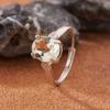 Natural Green Crystal Color Treasure Ring Women'S S925 Sterling Silver Simple Versatile Earrings Jewelry