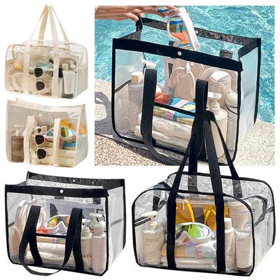 Waterproof Swimming Beach Bag Transparent Toiletry Bag Summer Travel Clothing Storage Bag