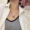 Woman Noble Multi-Layered Ursus Ring Necklace Elegant Necklace Fashion Silver Charm Orb Pendant Engraved Hollow Out Chain Dinner Dress Accessories