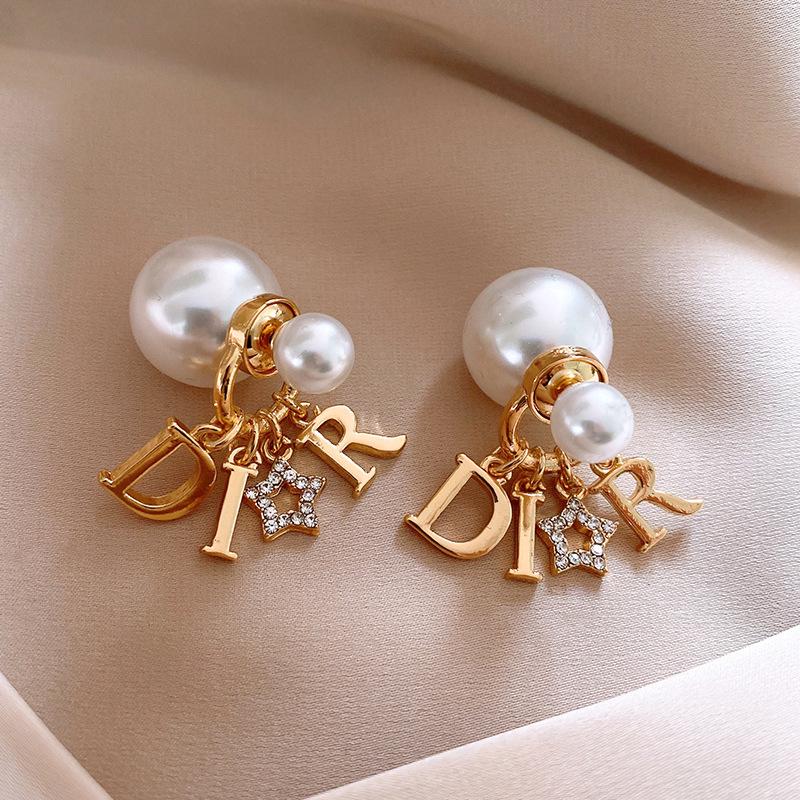 Silver Needle Zircon Pearl Tassel Earrings - Elegant Retro Design for Women