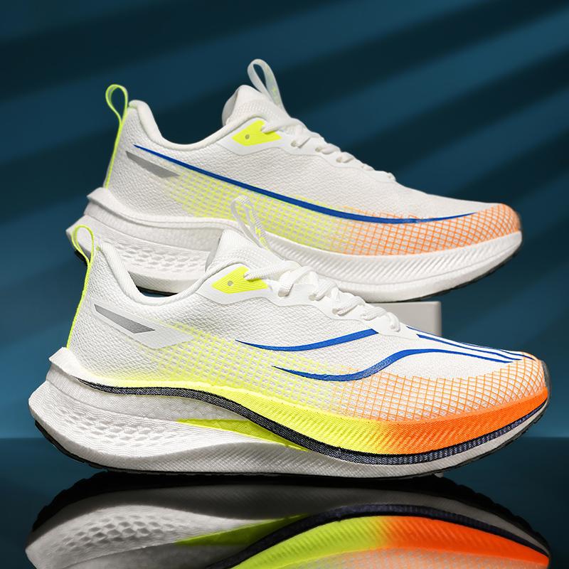 Sneakers Running Shoes Summer Men's and Women's Shoes Friction Sound Real Explosion Carbon Board Fashion Shock Absorption Casual Versatile Tide