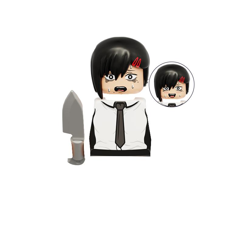 Japan Anime Figures Chainsaw Man Denji Pochita Katana Assembled Building Blocks Minifigure Children's Kids Educational Gift