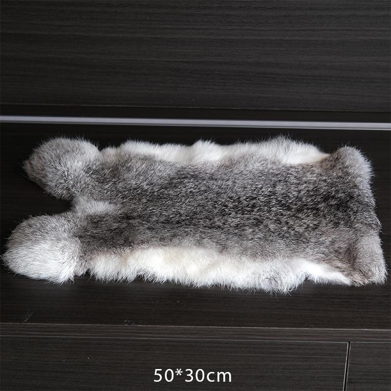 Rabbit Fur Desk Mat - Luxury Rug for Dressing Tables and Walk-in Closets, Ornament Tray Included.