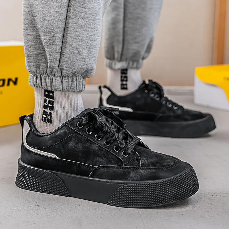 Height-increasing Platform Skateboard Shoes for Men Classic Gray Breathable Sneakers Men N-slip Outdoor Casual Sport Shoes Men