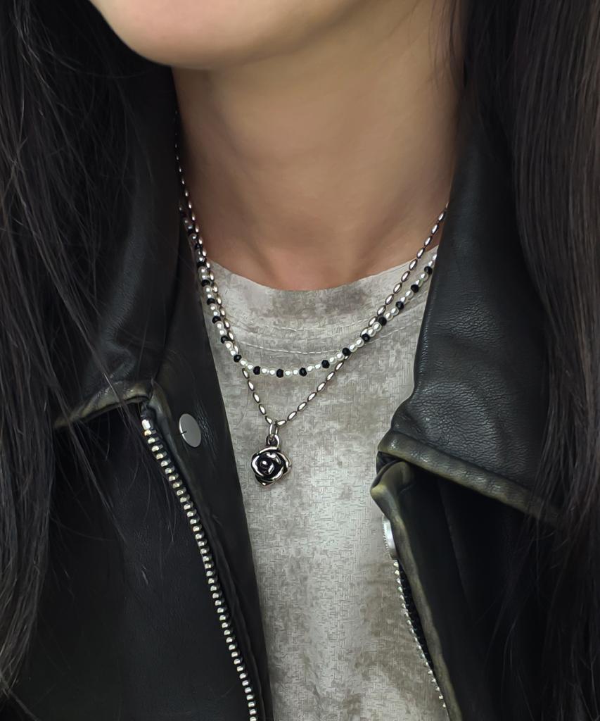 Douze Egg Rose Necklace