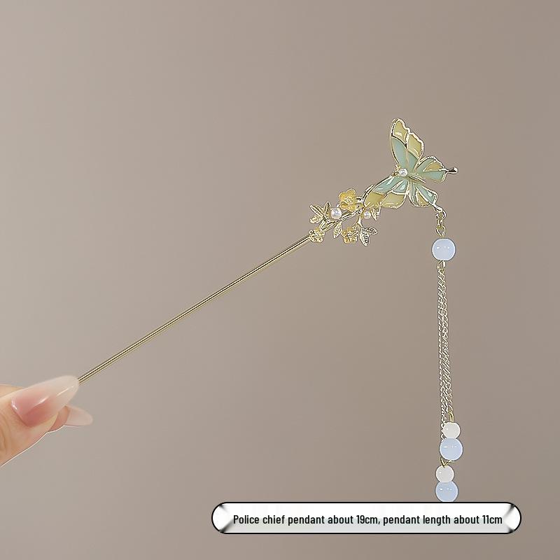 Vintage Chinese Style Hairpin for Updos - Elegant Retro Hair Stick with Tassel for Qipao