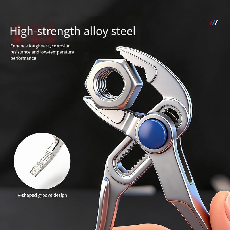 Universal Pipe Plier Wrench Mini Portable Multi-functional Water Pipe Clamp Adjustable Tool For Narrow Space Plumbing & Repairs