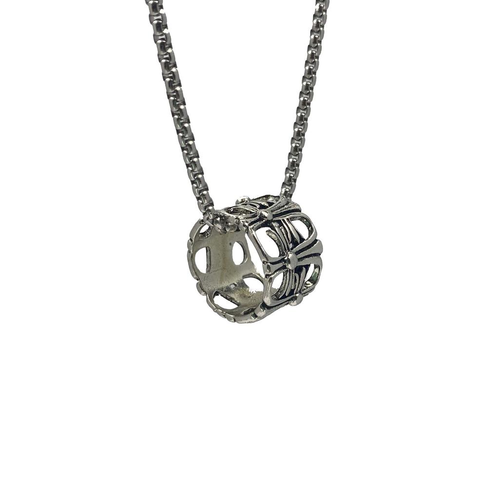Hollow Meson Pendant Retro Fashion Creative Item Decoration High Sense Hip Hop Titanium Steel Necklace