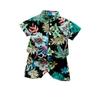 Children's Floral Print Clothing Short-sleeved T-shirt And Shorts Beachwear