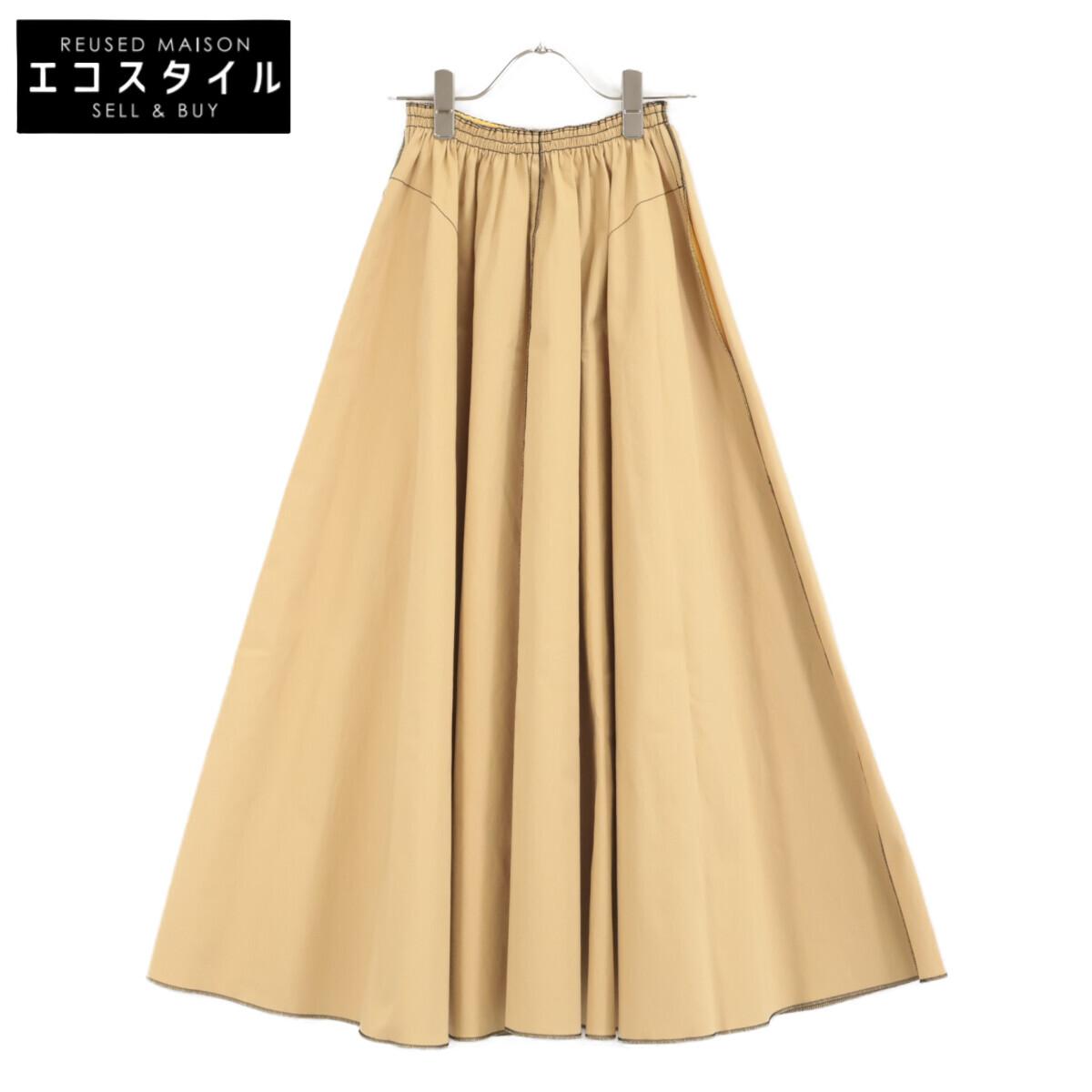 

NINA RICCI Yellow Flared Skirt skirt 36 yellowUsed