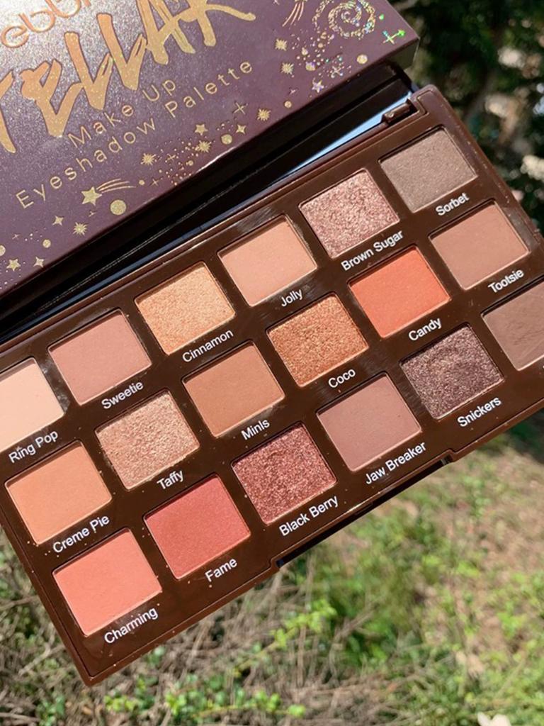 Febble Chocolate Eye Shadow Plate Exported to Dubai Pearl Matte Pink Fine Silky Easy to Color Cheap
