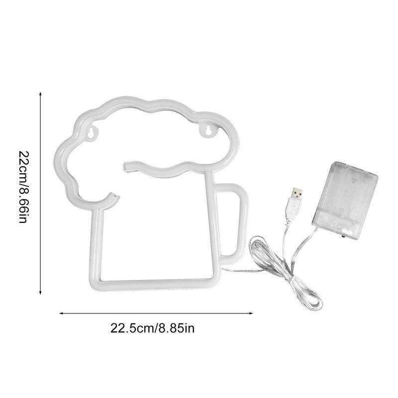 LED Neon Bar Signs Neon Sign Wedding Bedroom LED Signs Beer Shaped Neon Signs LED Neon Signs For Family Dual Power Supply