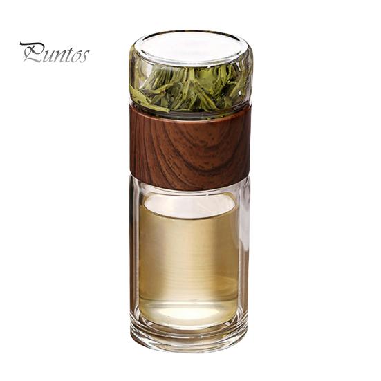 

Стеклянная бутылка для заваривания чая, герметичная заварка для чая с сетчатым фильтром, защита от ожогов, 3 в 1, бутылка для заваривания листового чая для любителей чая, подарок 420ml коричневый