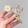 Stilig Fresh Temperament Oil Drop Floral Metal Shark Hair Clip