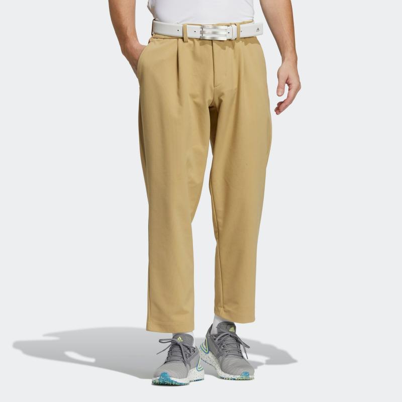 Adidas Solid Color Loose Fit Versatile Knit Sports Pants Men Bottoms Light-Khaki GT3288