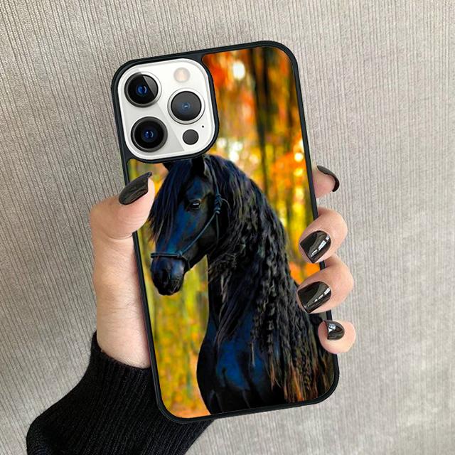 Horse Animal Phone Case For iPhone 17 Air 16 15 14 plus 12 13 Pro max Soft Bumper Shell Cover coque