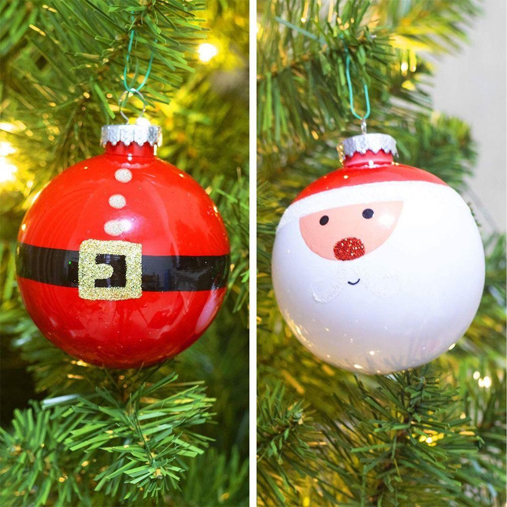 12pcs Electroplated Painted Christmas Balls Pendant 6cm Xmas Tree Pendants Party Favors
