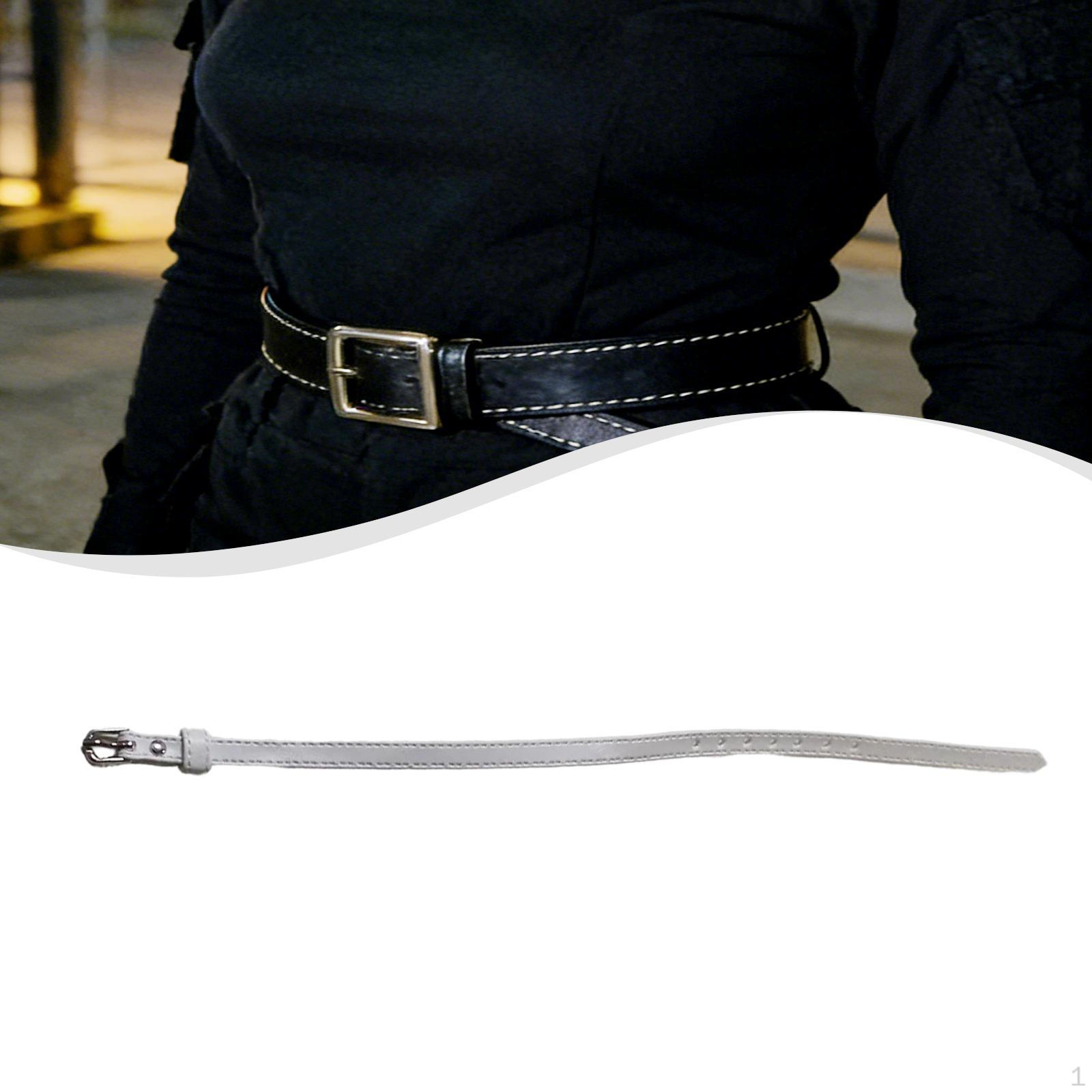 

1/6 Action Figure Belt PU Leather Costume Accessory Dress up for 12 Man DIY Miniature with белый