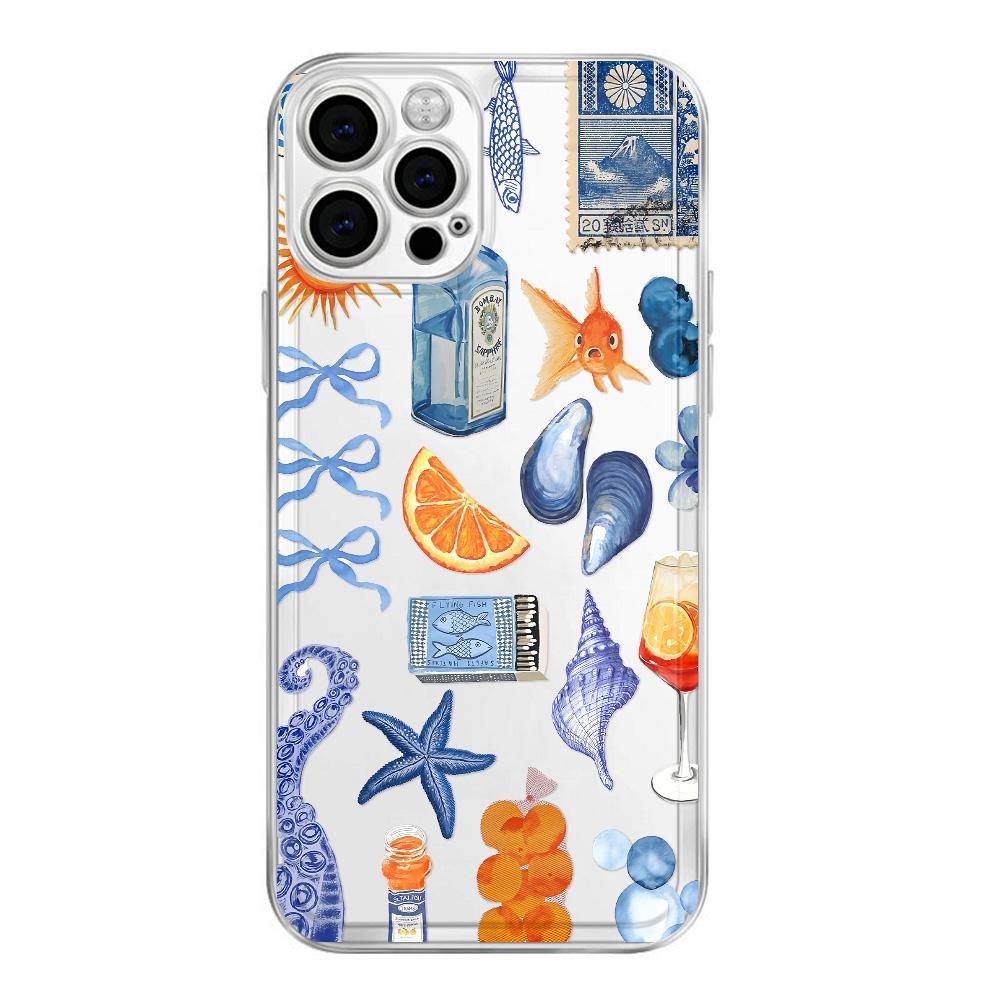 

Colorful Sea Turtle Painted Soft Phone Case For iPhone 13 Case iPhone 11 12 14 15 16 Pro Max XS XR 7 8 Plus SE Clear Cover For iPhone X or XS