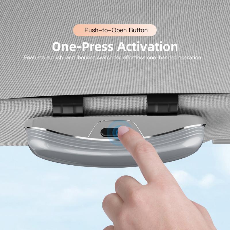 Car Sun Visor Glasses Storage Box Sunglass Case Accessories For Honda Civic Fit Jazz Accord Pilot CRV Odyssey Passport City Shut SM1