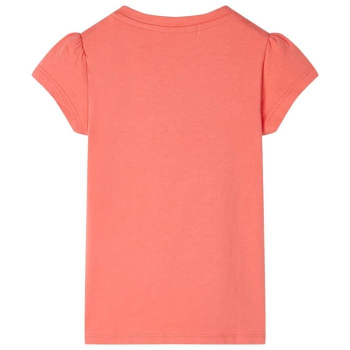 T-shirt enfant à manches courtes corail 92/104/116/128/140