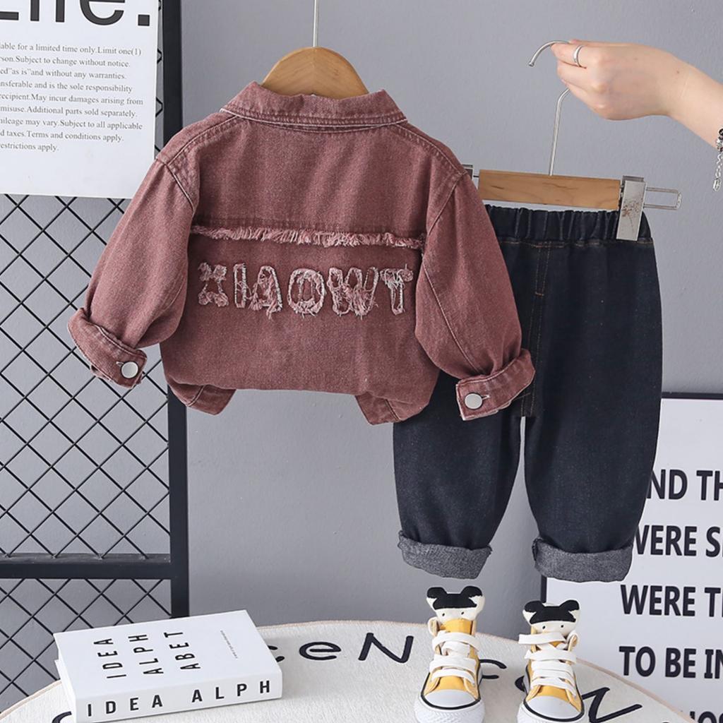 Kids Casual Long-Sleeve Set, Comfortable Daily Wear Outfits