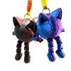 Soccer Ball Figurine with Articulated Legs And Ears 3D Printed Sports Ball Desk Toy with Lanyard Collectible Gift for Game Day Sports Fans