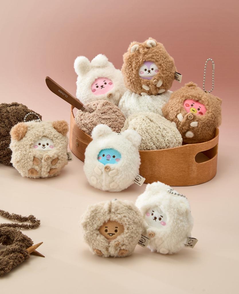 BT21 KEYRING MADE BY RJ - LINE FRIENDS Official Character K-Pop Character Merchandise