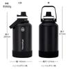 TAKEYA 1.9L Black Thermo Flask, Insulated Stainless Steel Water Bottle, 1900ml, Direct Drinking