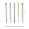 Shibhua Panda 5-Pair Multi-Color Alloy Chopsticks