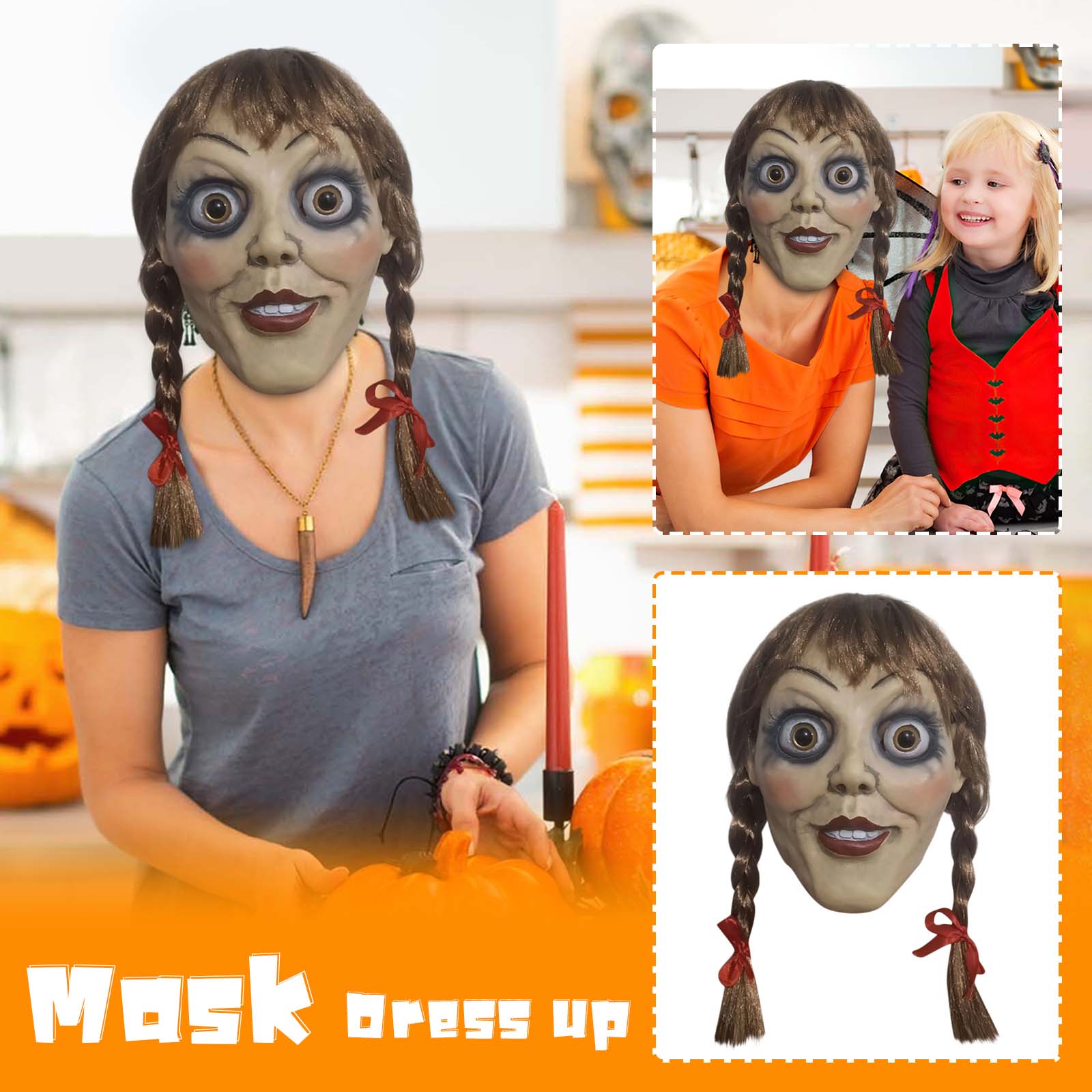 

Смешная маска ужаса, реквизит для костюма для вечеринки One Size