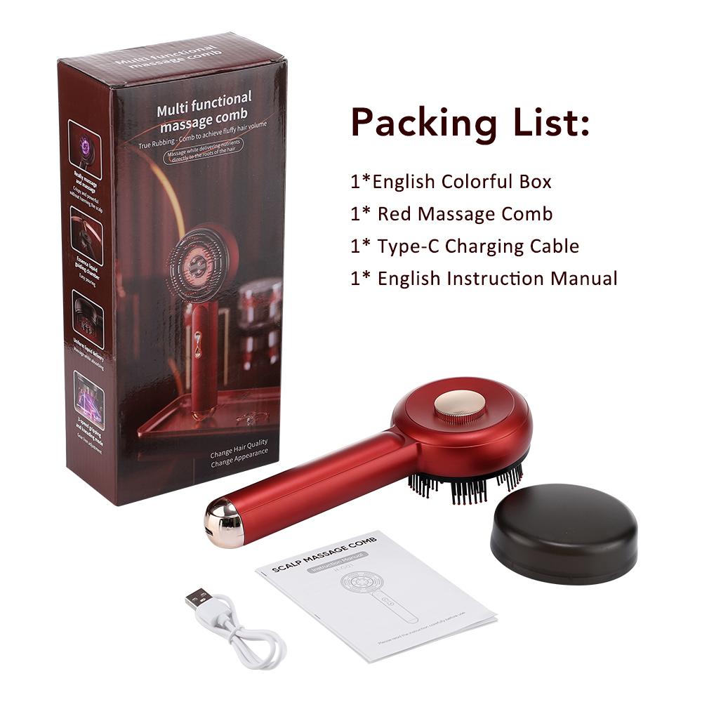 Hair Care Massage Comb EMS Micro-current Head Massager 660 Infrared Red Light Anti Hair Loss Hairbrush Scalp Oil Applicator